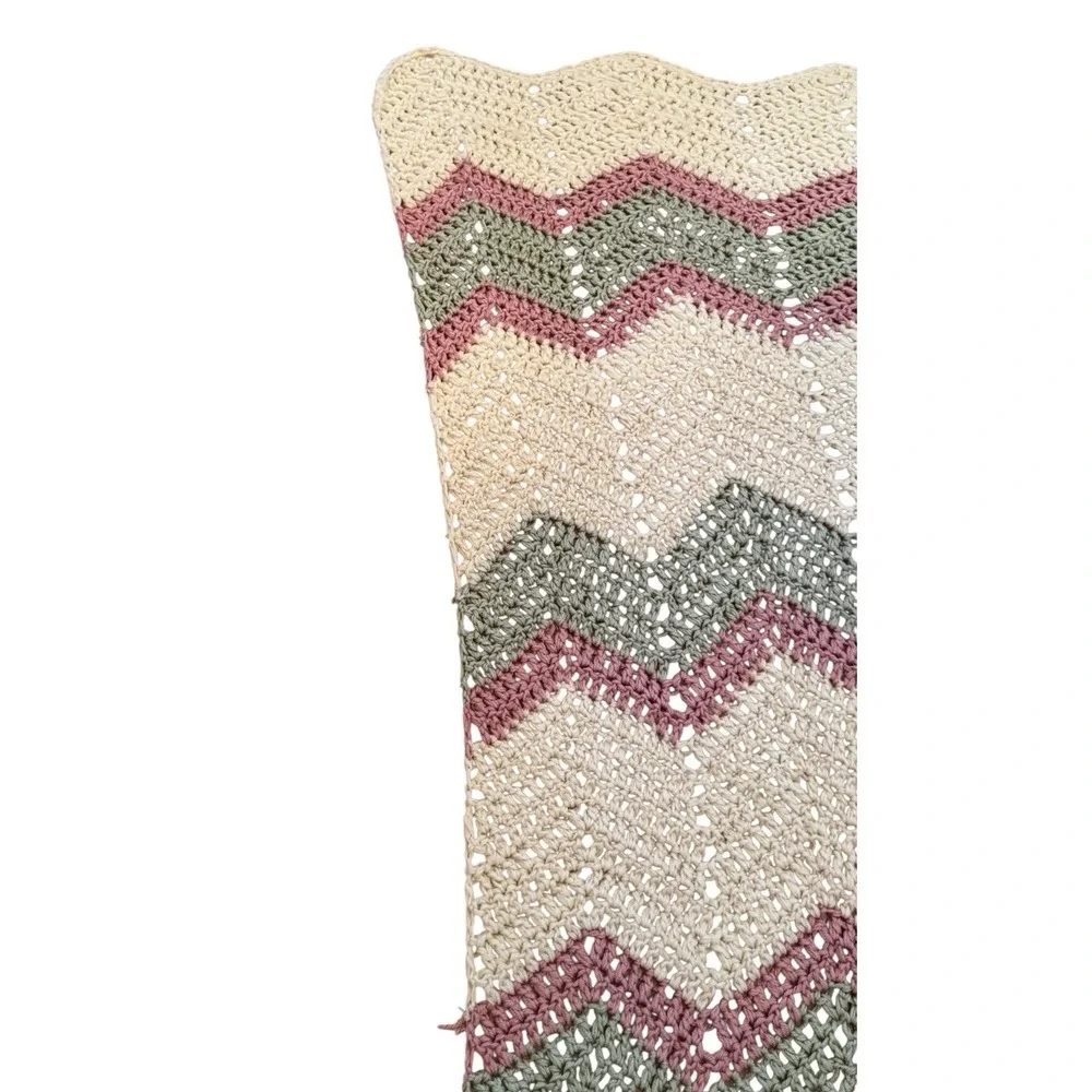 Vintage Handmade Crochet Throw 76